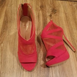 Red Suede Pumps